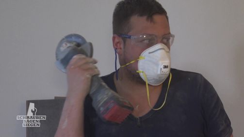 Schrauben, sägen, siegen - Das Heimwerker-Duell Schrauben, sägen, siegen - Die Heimwerkerschlacht Folge 10: Hartes Programm: Eine Steinwand für das Wohnzimmer