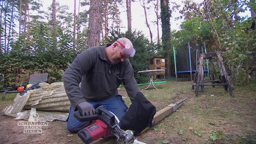 Schrauben, sägen, siegen - Das Heimwerker-Duell Schrauben, sägen, siegen - Die Heimwerkerschlacht Folge 15: Vom Wunsch zur Wirklichkeit: Sandra und Oliver bauen ihre Traumterrasse