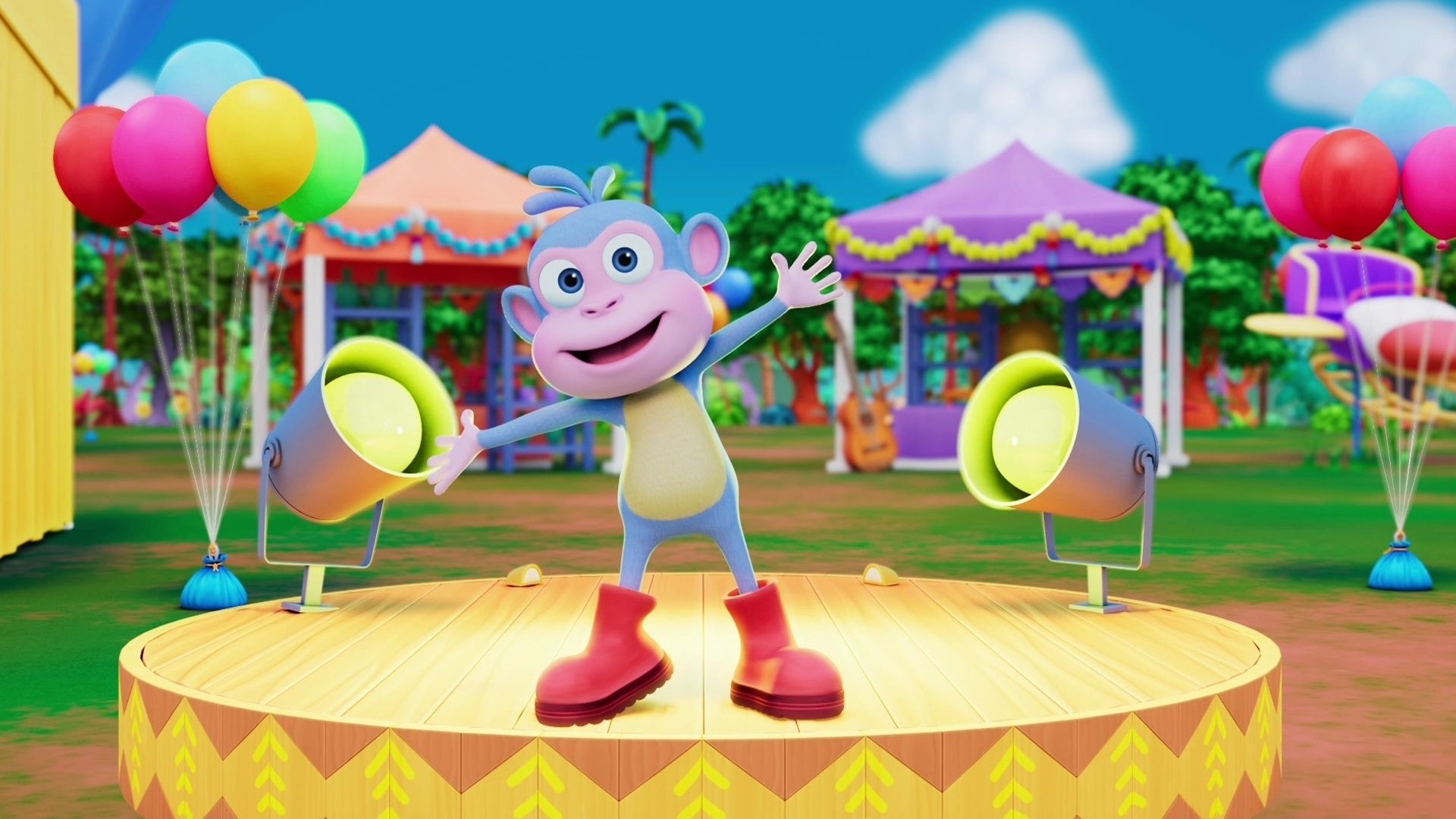 Riesengroßer Boots / Backpack in der Klemme