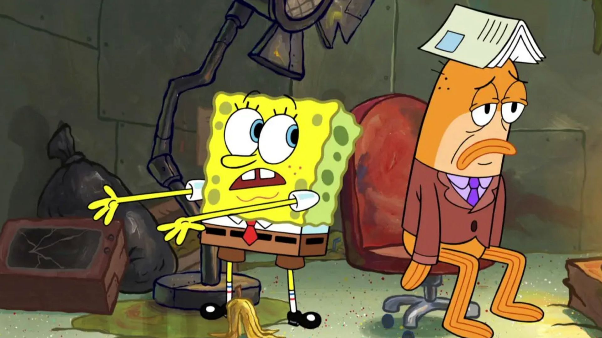 Mensch oder Roboter / Feuerwehr-Spongebob