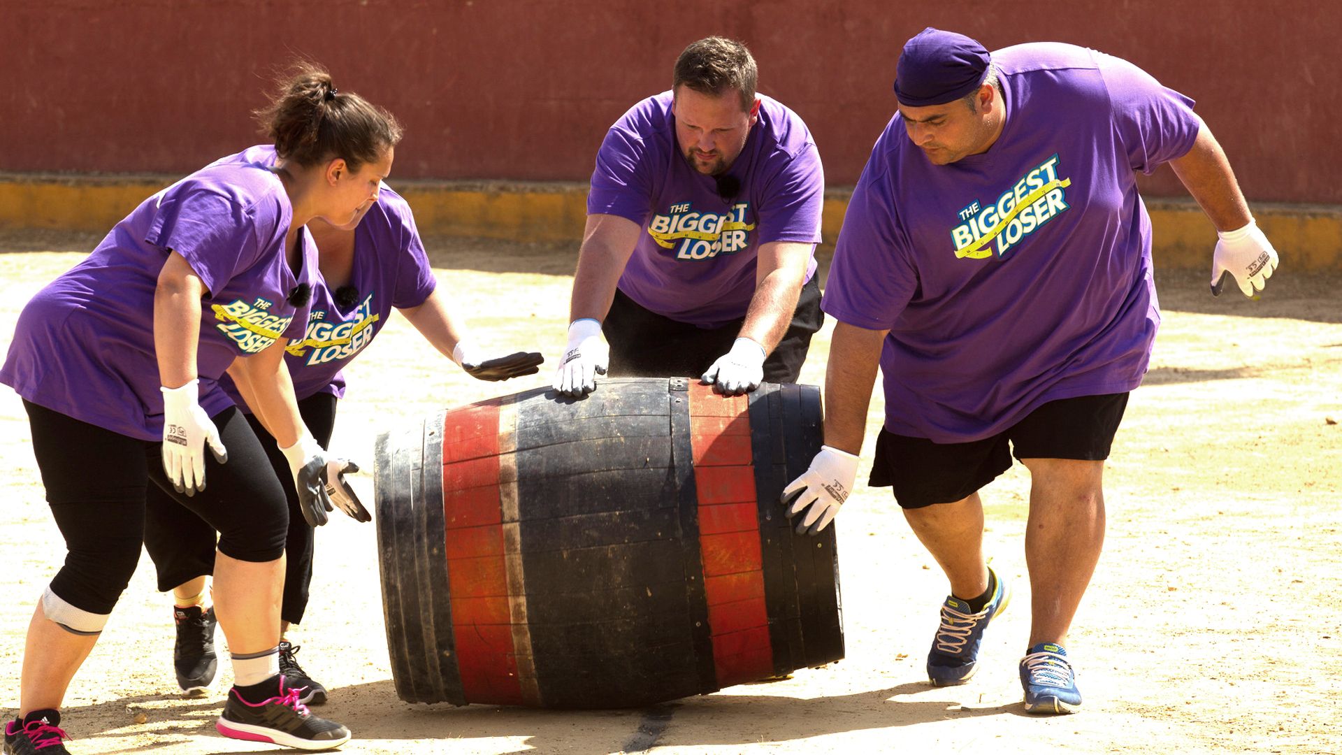 Der erste Team-Wettkampf Gelb gegen Lila