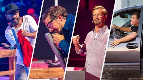 Joko & Klaas gegen ProSieben Joko & Klaas gegen ProSieben Folge 8: Harte Konkurrenz: Rick Kavanian, Wincent Weiss, Simon Pearce & Alli Neumann
