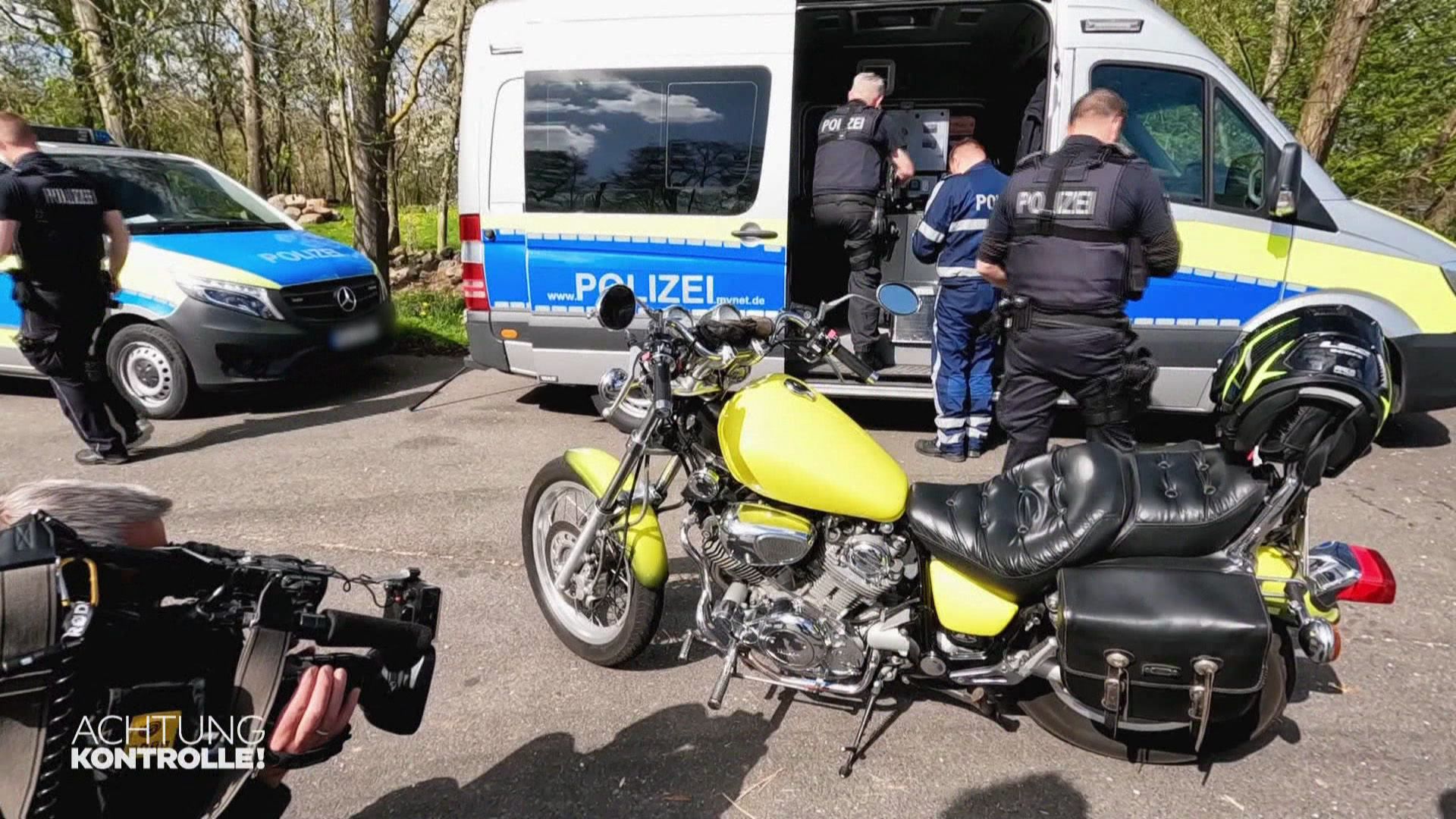 Illegales Tuning bei der Motorradkontrolle