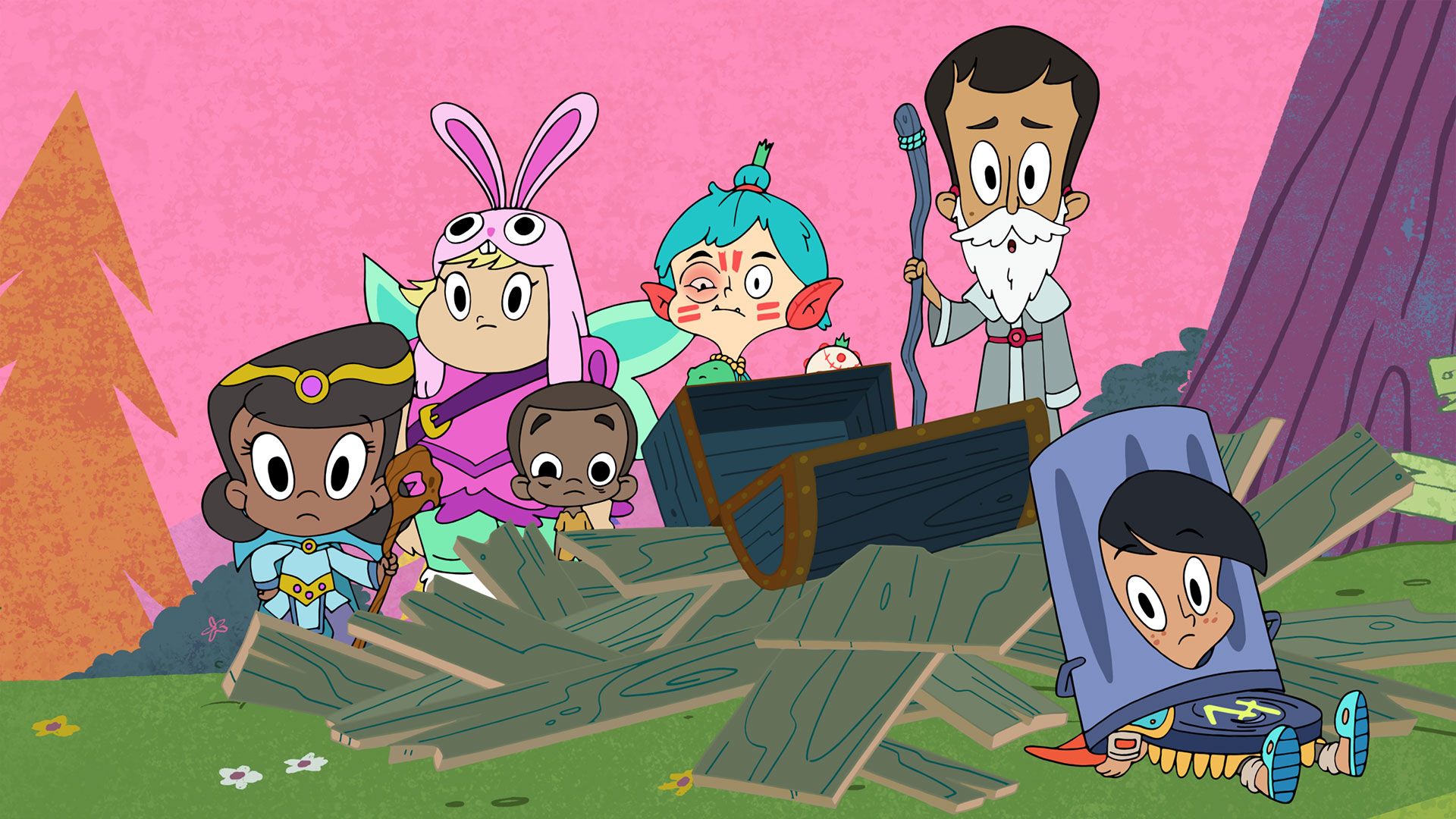 Frufrus Freundefalle/Heldinnen in Umhängen