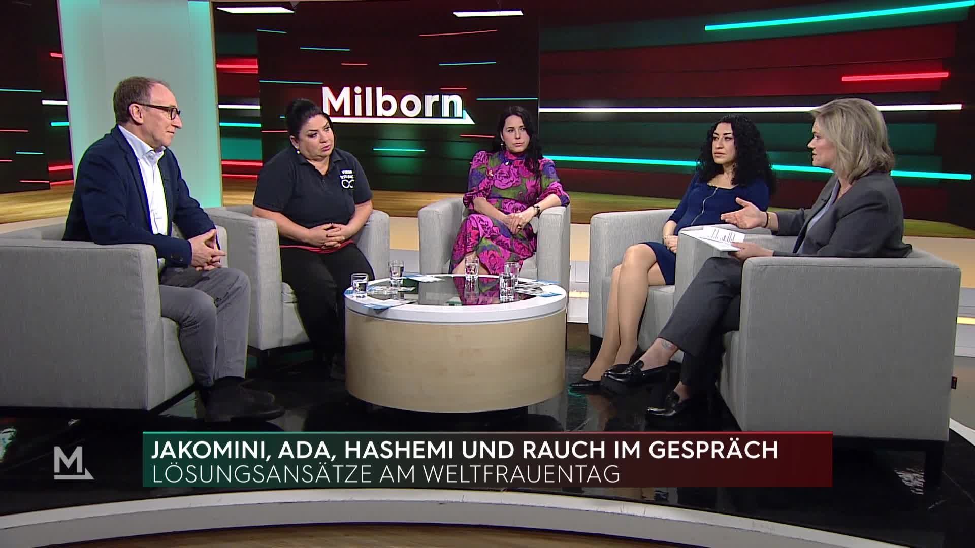 Rauch, Jakomini, Hashemi und Ada im Interview bei Milborn