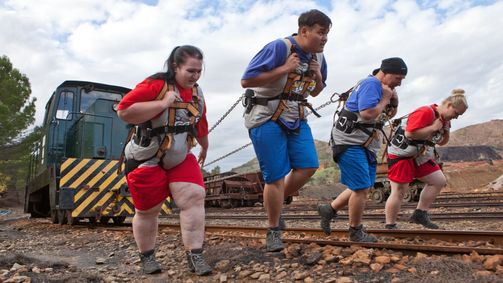 The Biggest Loser Staffel 6 Folge 8: Schreien erlaubt: Zieht die 18-Tonnen-Lok!