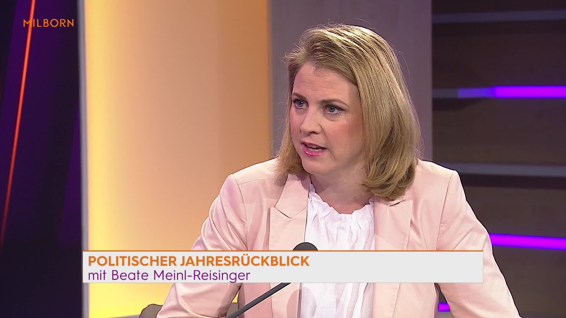 NEOS-Chefin Beate Meinl-Reisinger im Interview bei Milborn