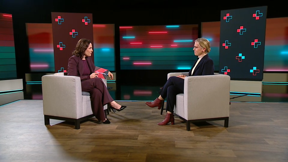 Grünen-Chefin Leonore Gewessler im "Pro und Contra Wintergespräch"