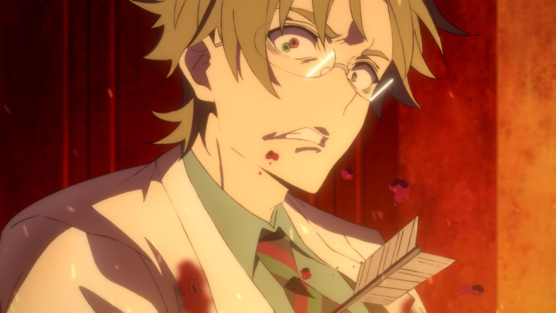 Hör auf zu weinen und lächle.