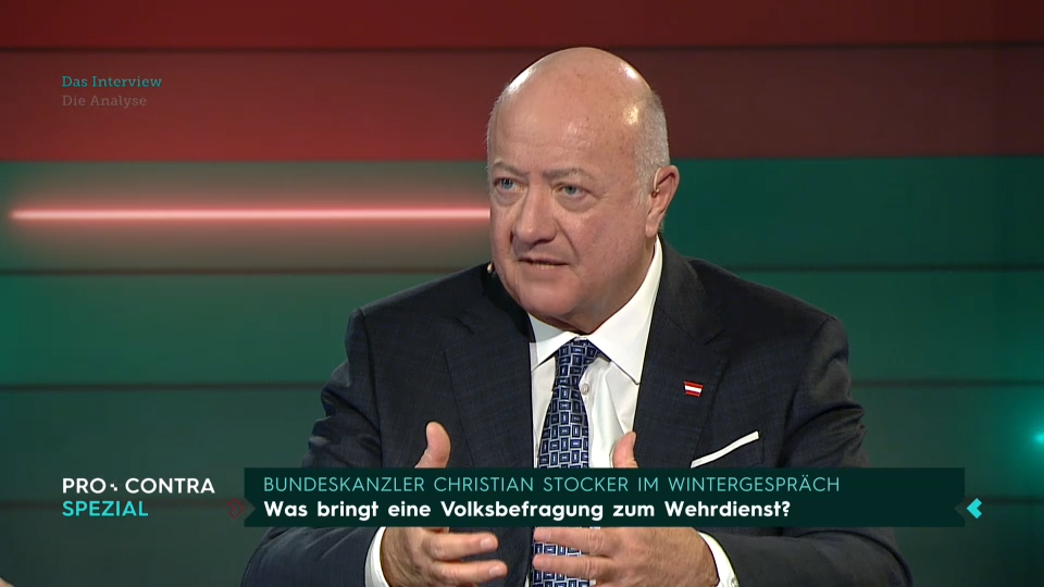 Bundeskanzler Stocker im „Pro und Contra Wintergespräch“