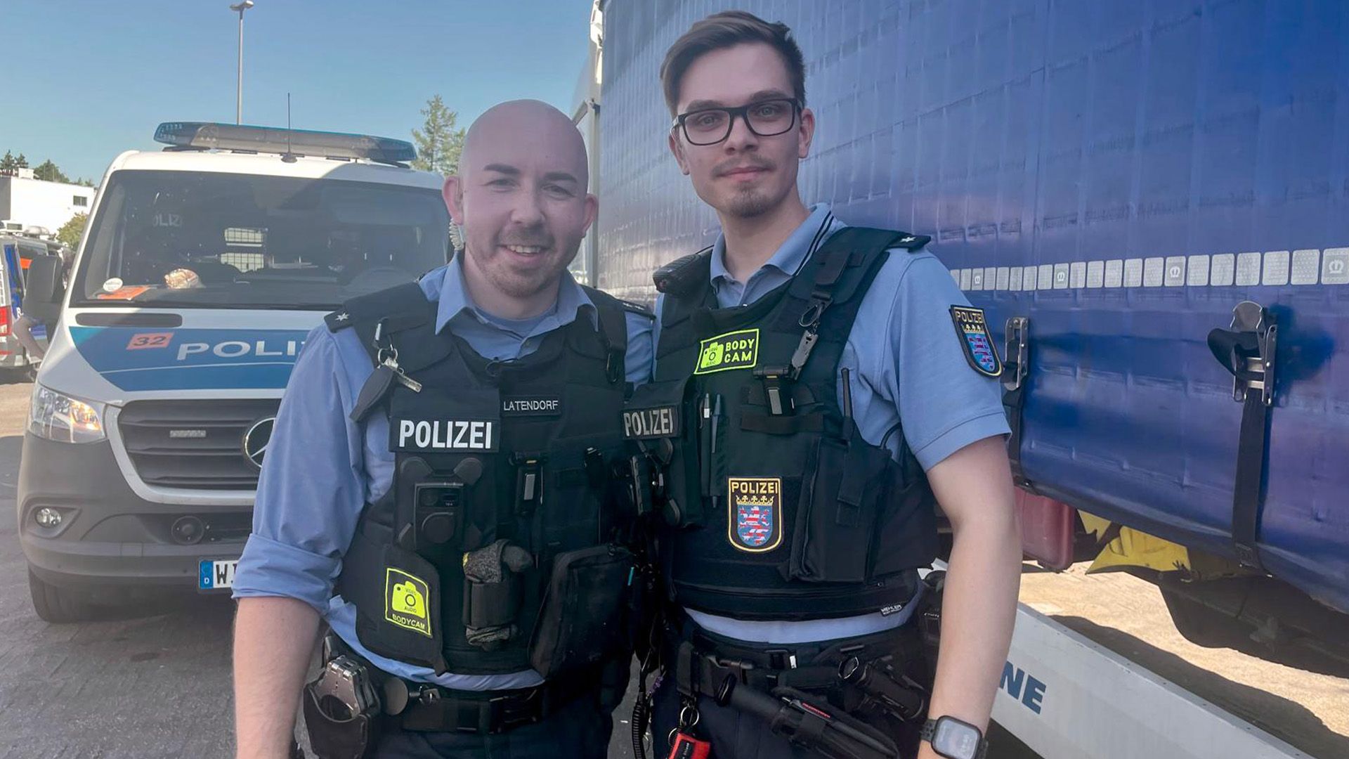 Thema u.a.: Schwerlastkontrolle Langenselbold - Stopp für den Schwerverkehr