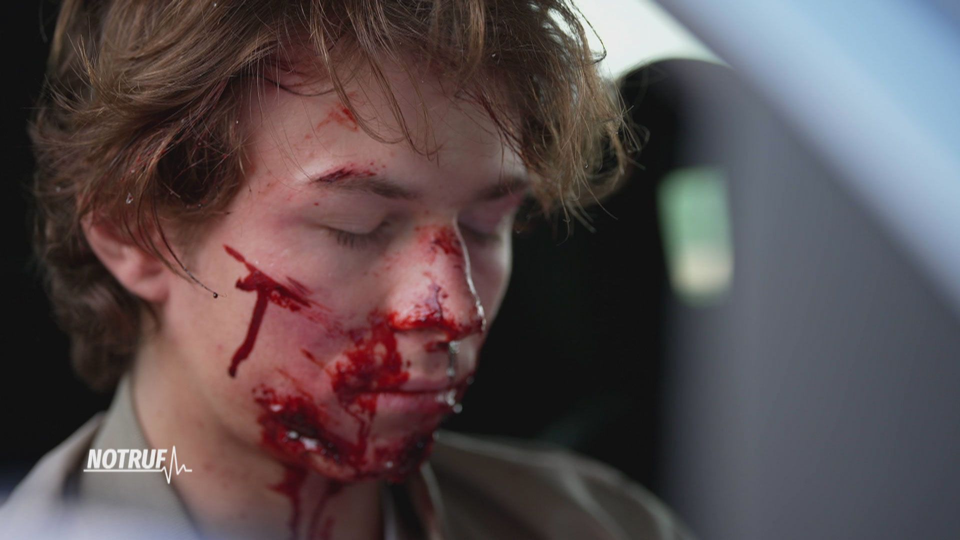 Aufgespießt beim Autounfall