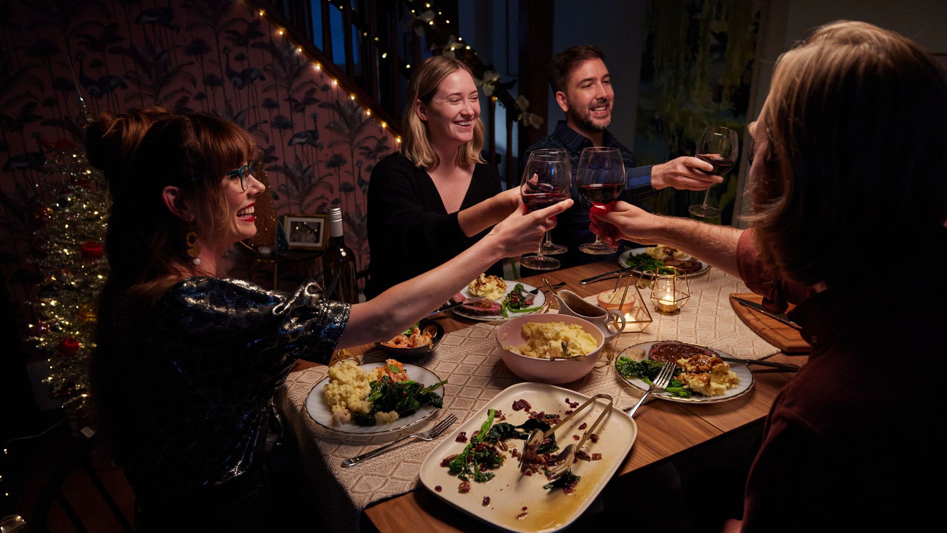 Weihnachtsessen mit Freunden