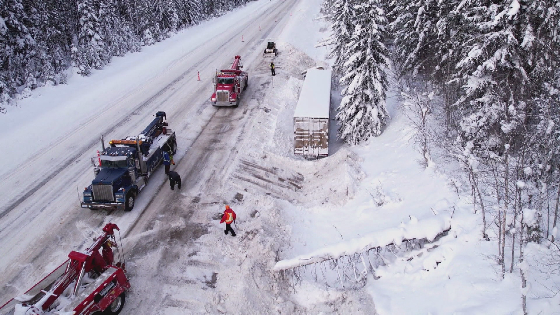 Ein Truck in der Kälte