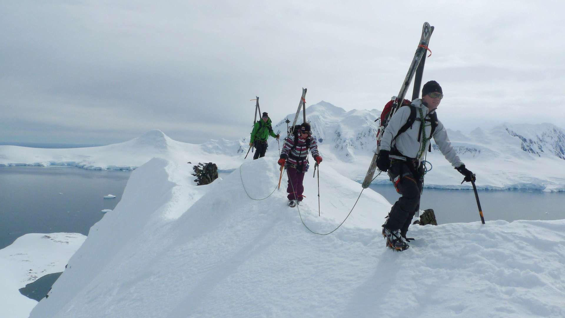 Skifahren in der Antarktis