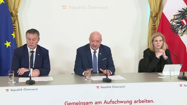 Pressefoyer nach dem Ministerrat