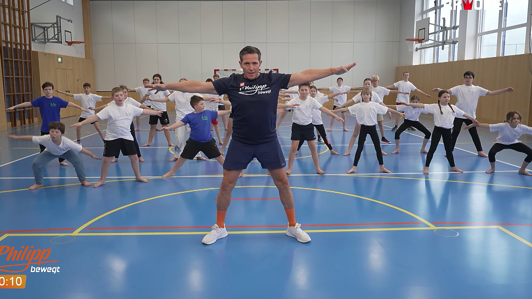 Aktiver Start in den Tag in der Mittelschule Scharnstein am Mittwoch