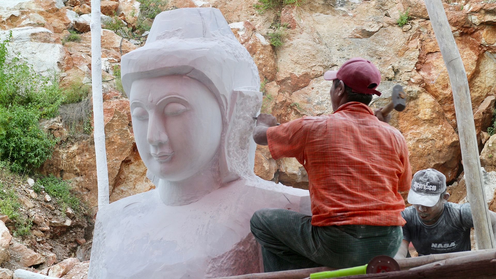 Myanmar, die Marmorkünstler von Mandalay