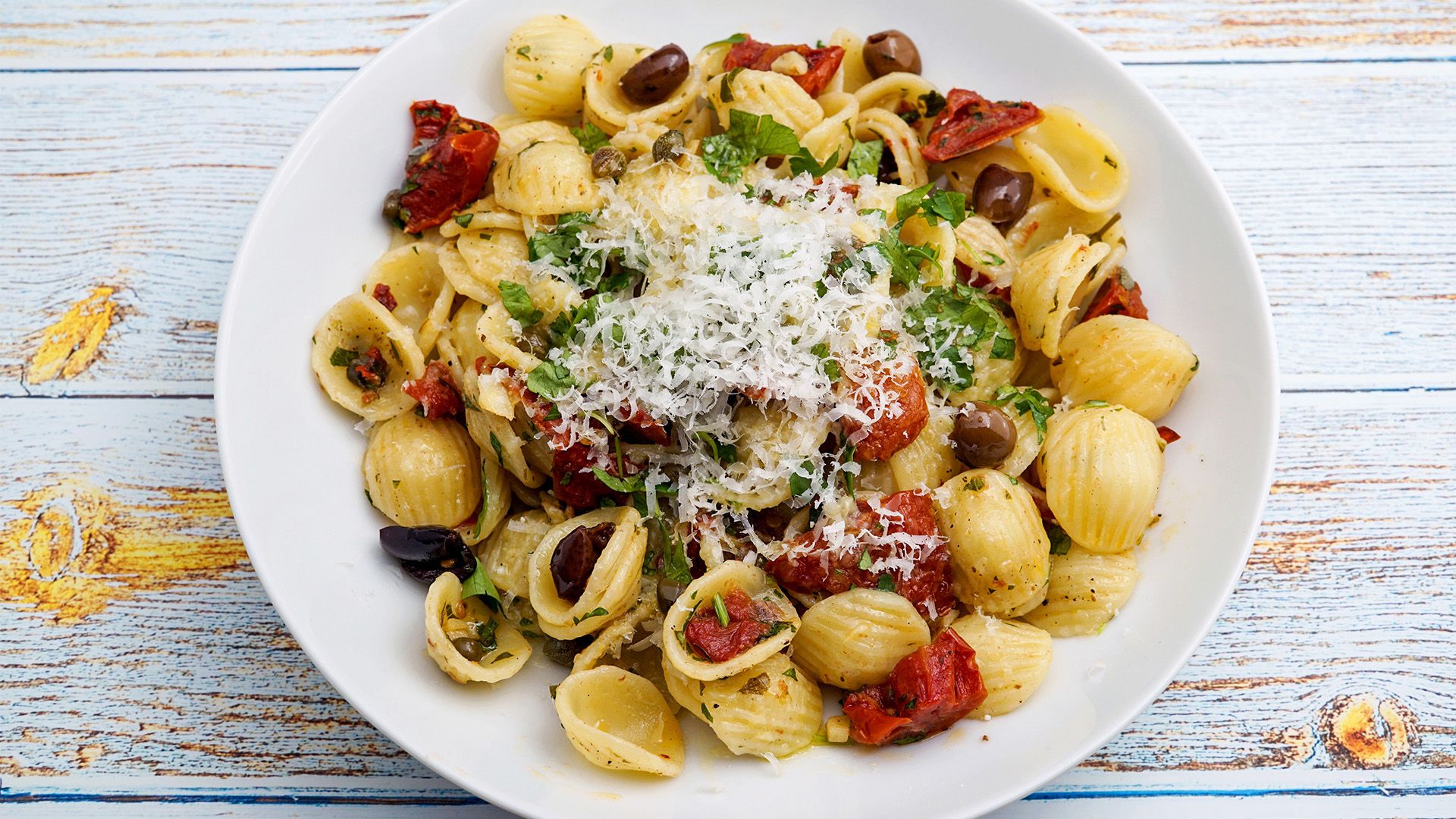 Orecchiette alla puttanesca presto