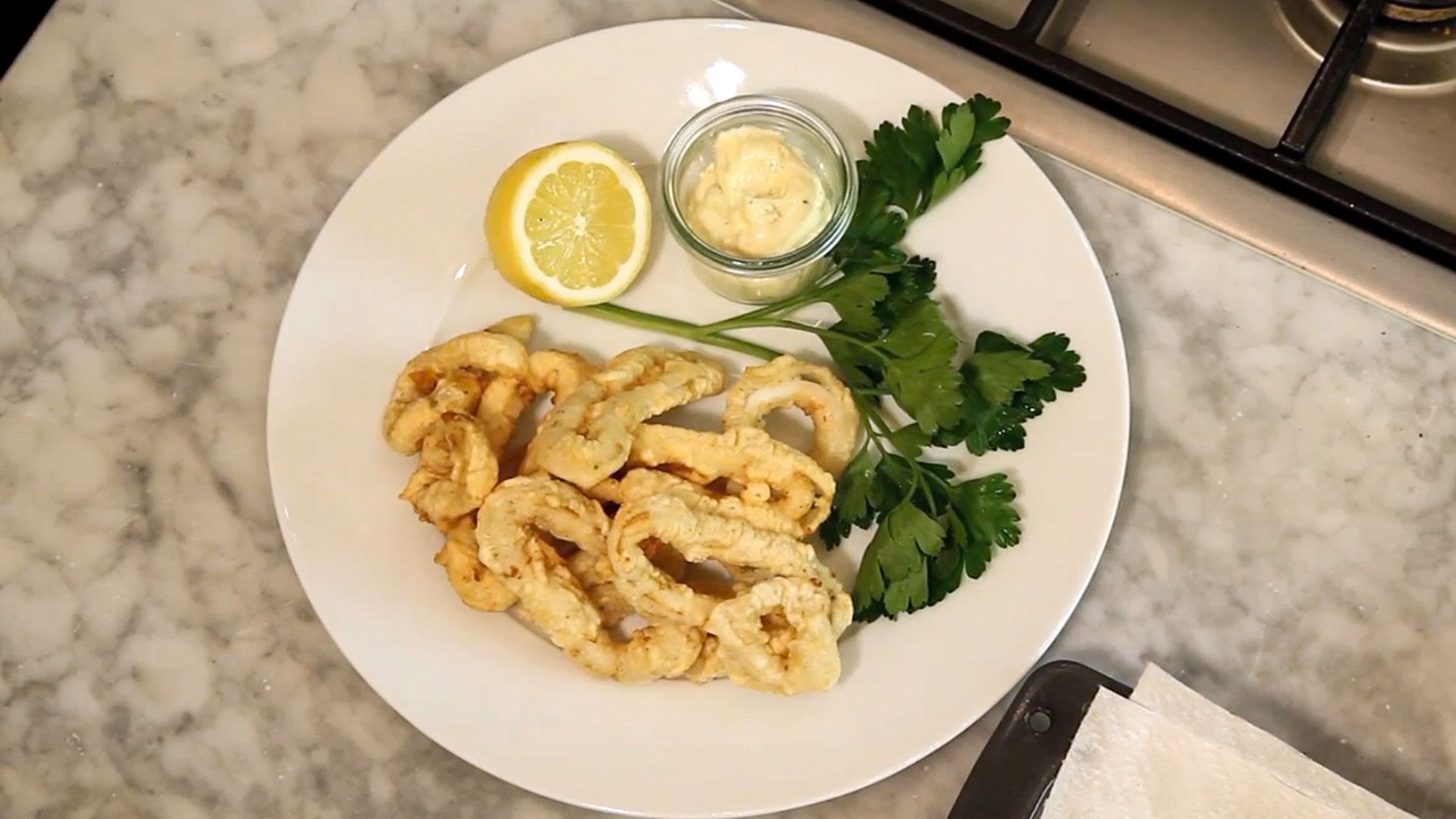 Calamari Fritti mit Aioli