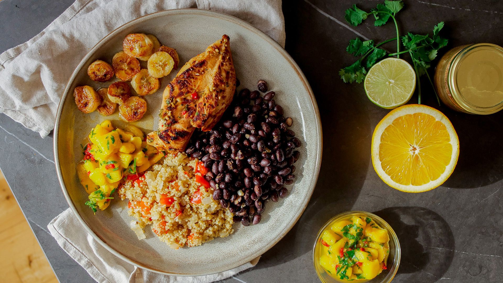 Chicken Bowl mit Mango Salsa (exotisch!)