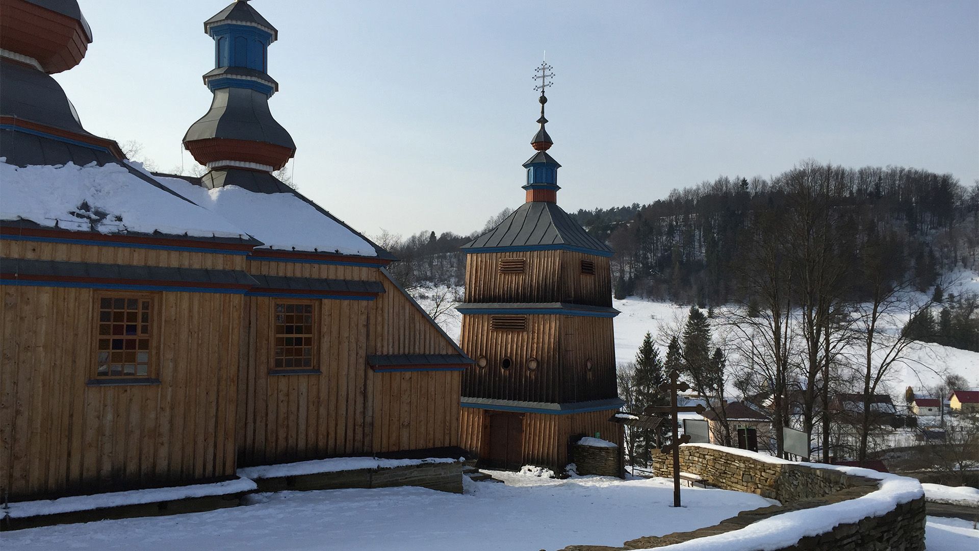 Polen,Winter in den Waldkarpaten