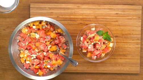 Letitcook, auch du kannst kochen Letitcook, auch du kannst kochen - Staffel 2 Folge 16: Bunter Melonen Feta Salat mit Passionsfrucht Dressing
