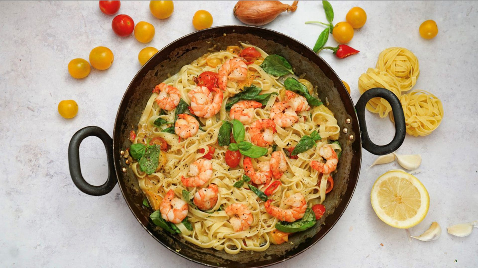 Garnelen - Tagliatelle