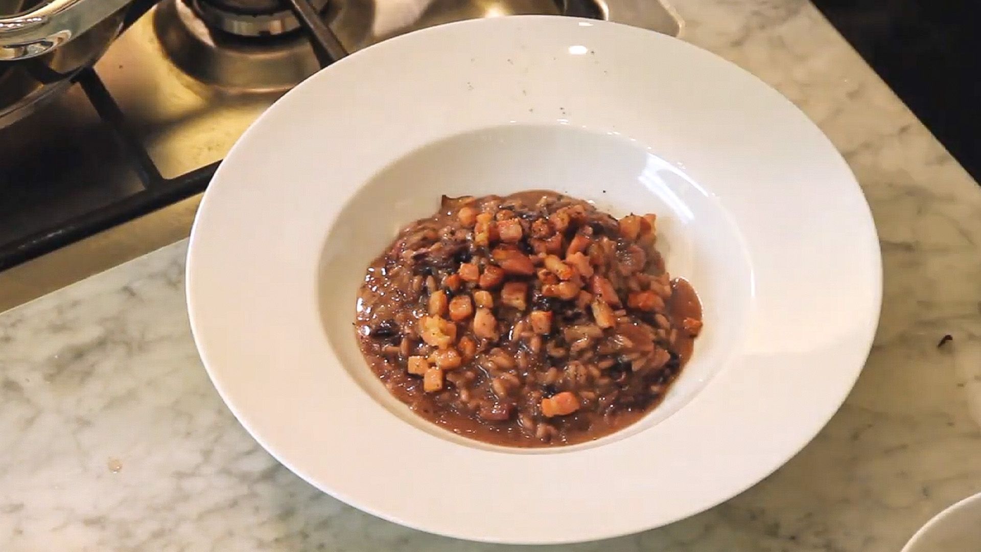 Risotto - mit Radicchio und Speck