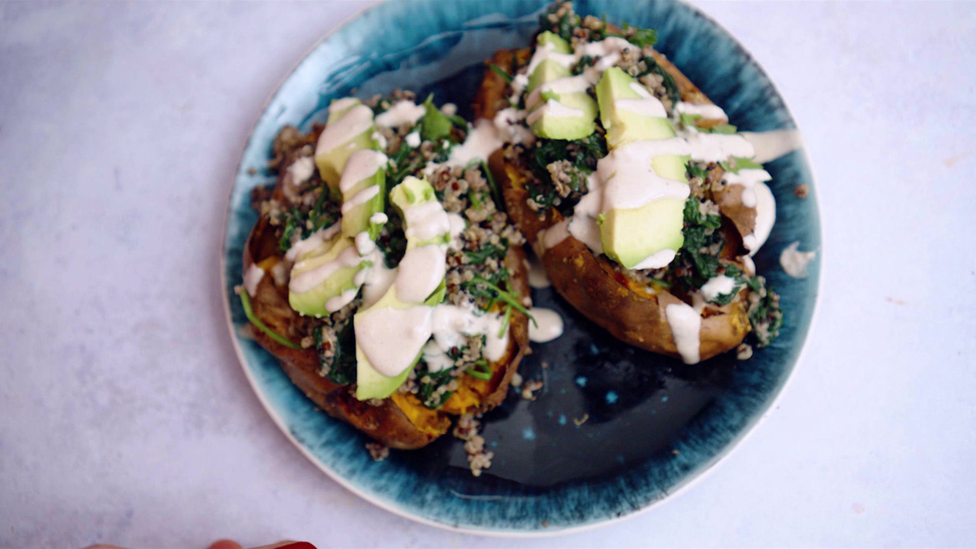 Gefüllte Süßkartoffel