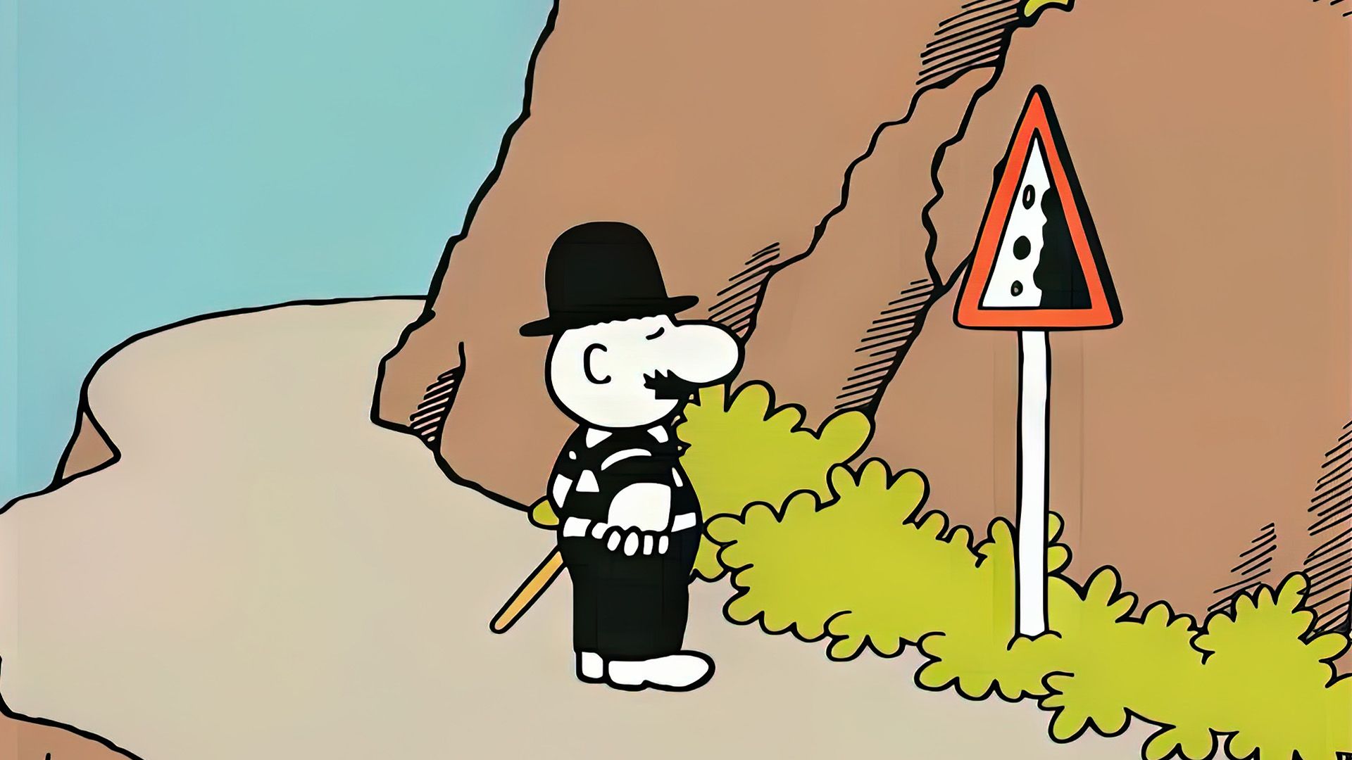 Vorsicht Steinschlag