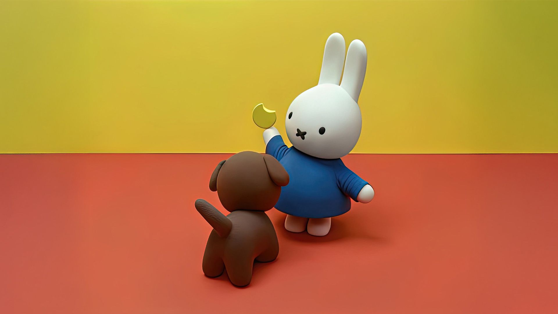 Miffy und Schnuffy hören ein Geräusch
