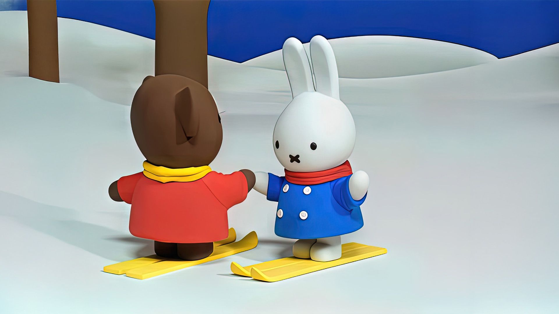 Miffy läuft Ski