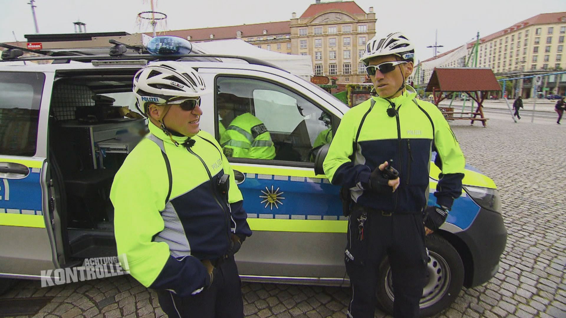 Thema u. a.: Fahrradpolizei Dresden