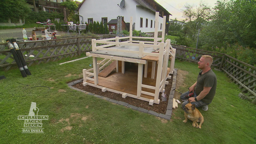 Schrauben, sägen, siegen - Das Heimwerker-Duell Schrauben, sägen, siegen - Das Duell Folge 17: Hundehütte gegen Ziegenstall: Ein tierisches Heimwerker-Duell