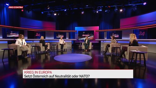 Pro und Contra Pro & Contra - PULS 4 News-Talk - 2022 - rechtefrei  Folge 9: Pro und Contra: Krieg in Europa – Setzt Österreich auf Neutralität oder NATO?