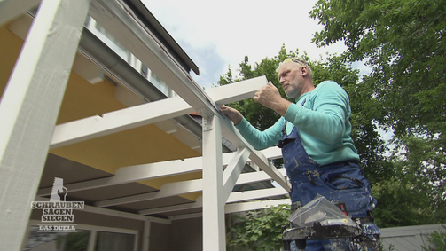 Schrauben, sägen, siegen - Das Heimwerker-Duell Schrauben, sägen, siegen - Das Duell Folge 18: Pavillon versus Veranda: DIY-Battle im Garten
