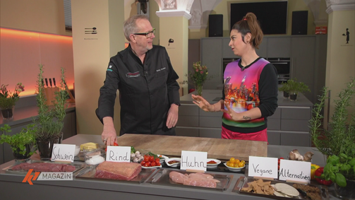 K1 Magazin K1 Magazin Folge 44: Schwein, Rind, Huhn oder vegan? Der große Fleisch-Test