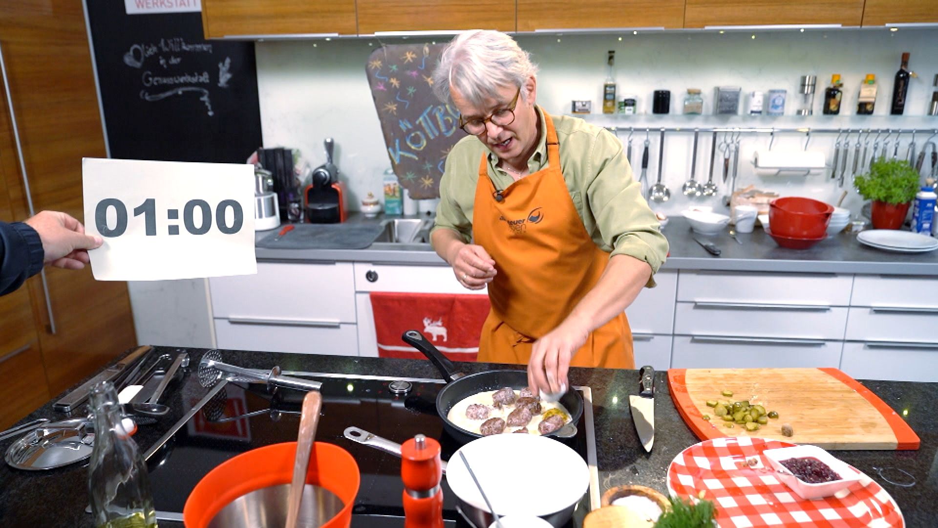 Echtzeitkochen Köttbullar mit Stampfkartoffeln