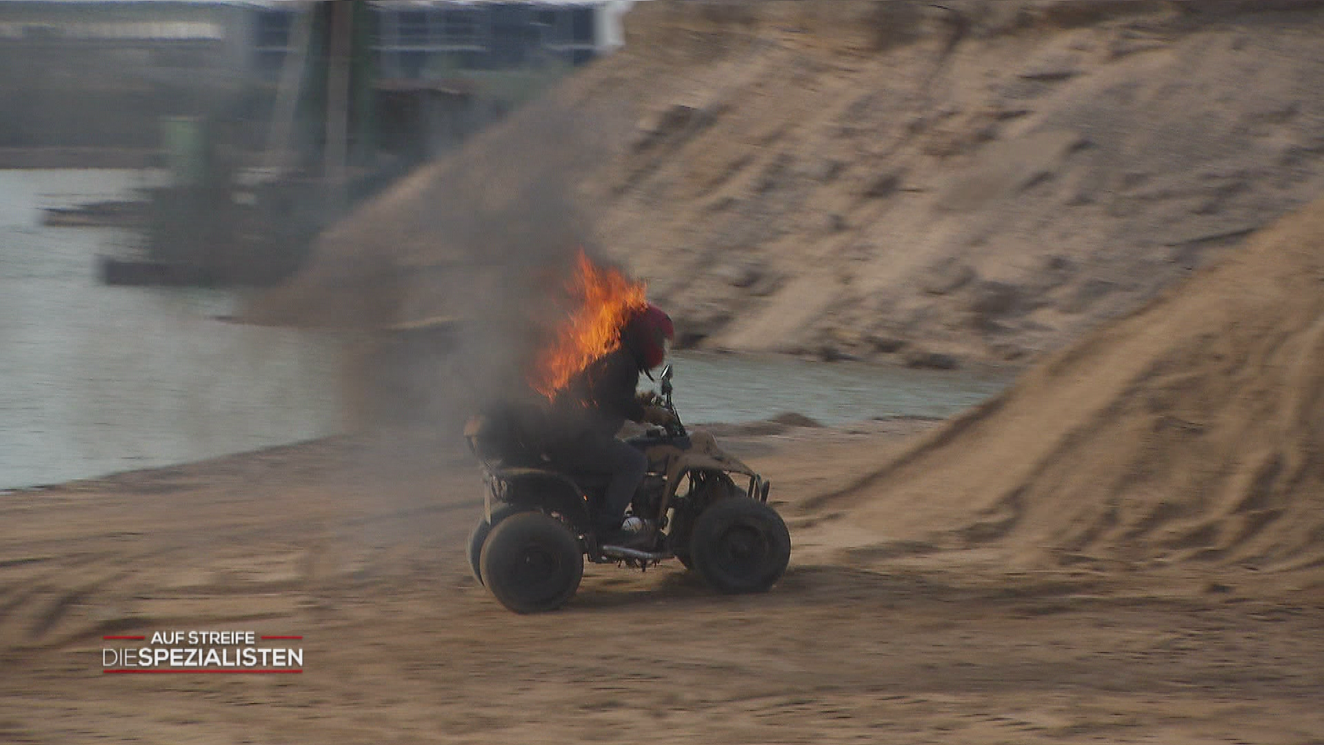 Quad in Flammen