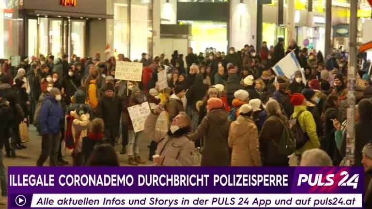 PULS 24 Sondersendung: Illegale Corona-Demo in Wien