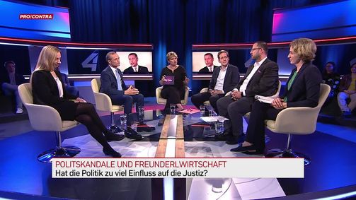 Pro und Contra Pro & Contra - PULS 4 News-Talk - 2020 - rechtefrei Folge 6: Pro und Contra: Hat die Politik zu viel Einfluss auf die Justiz?