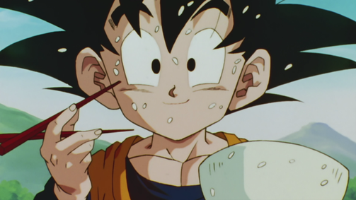 Gohan ist der Lehrer! Videls Einführung ins Fliegen.