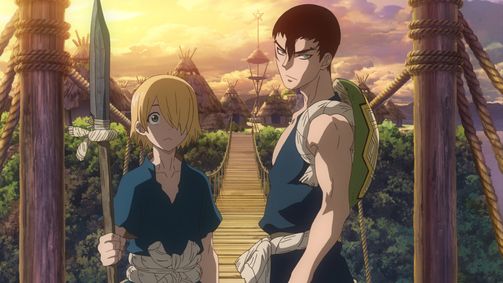 Dr. Stone Dr. Stone Folge 9: Das Licht der Wissenschaft in den Händen haltend