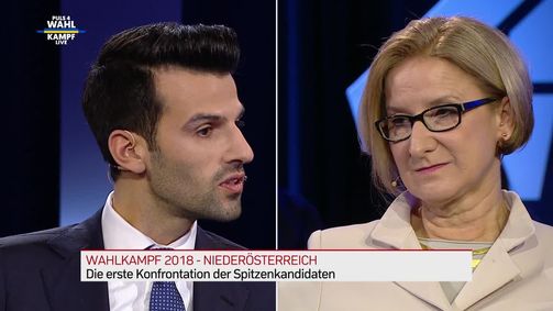 Pro und Contra Pro & Contra - PULS 4 News-Talk Folge 14: Wahlkampf 2018 – Niederösterreich: Die Elefantenrunde vom 14.01.2018