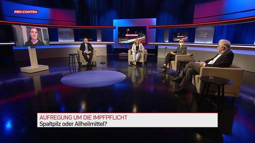 Pro und Contra Pro & Contra - PULS 4 News-Talk - 2022 - rechtefrei  Folge 2: Pro und Contra: Rettet uns die Impfpflicht vor der Durchseuchung?