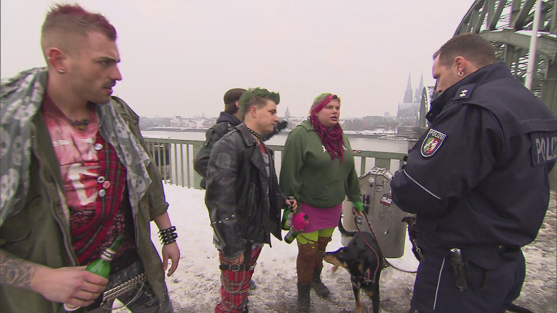 Punks auf Hohenzollernbrücke