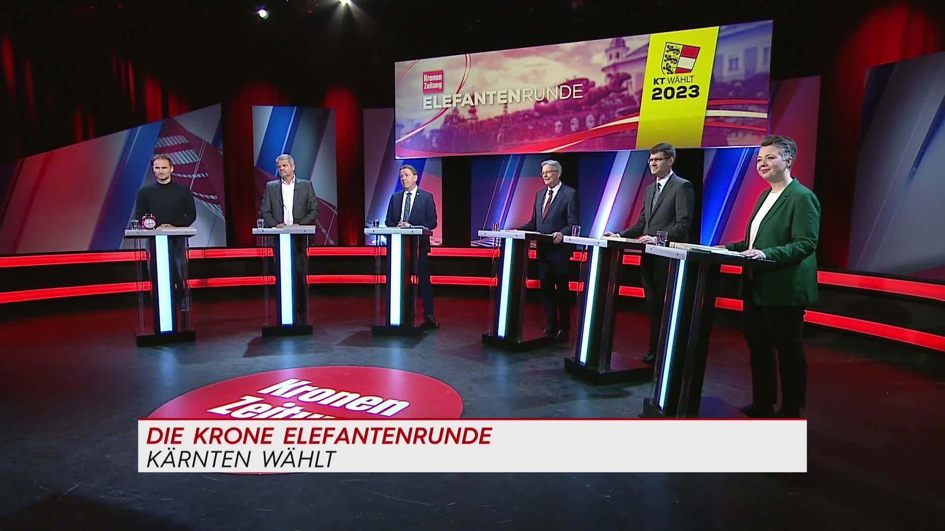 Die Krone-Elefantenrunde zur Landtagswahl in Kärnten