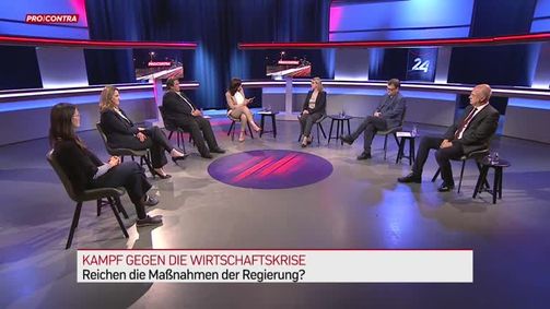 Pro und Contra Pro & Contra - PULS 4 News-Talk - 2020 - rechtefrei Folge 19: Pro und Contra Spezial: Ist ausreichend Geld für die Krise da?