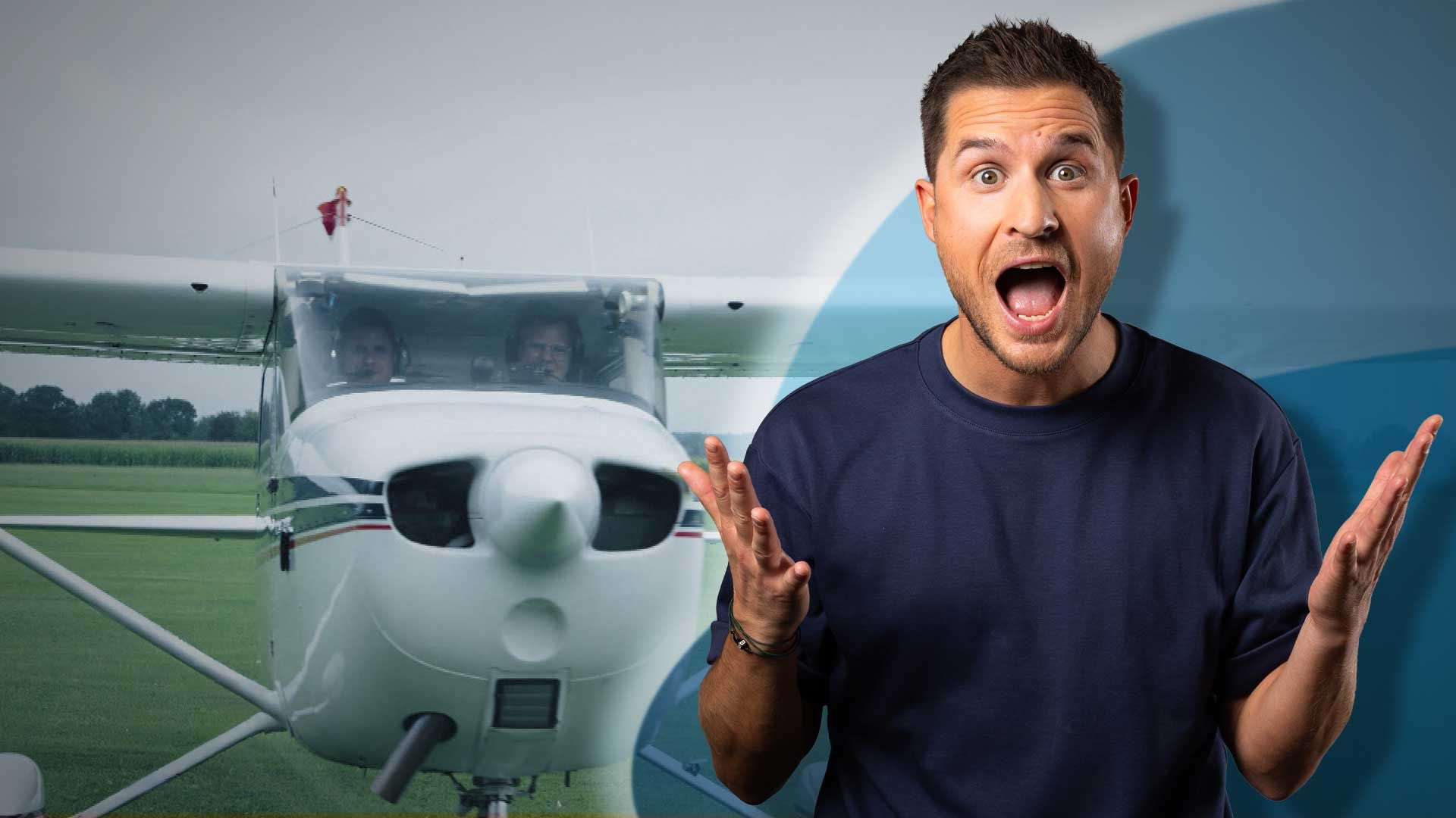 Schafft es Reporter Vincent ein Flugzeug zu landen?